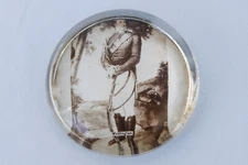 Vintage Glass Paperweight Duke of Wellington Waterloo Napoleon 