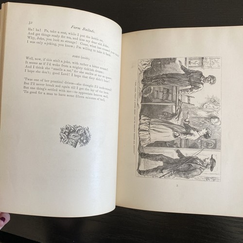 Farm Ballads 1873 Victorian HC 1st Edition Poems Illustrated Woodcuts EUC - Picture 8 of 11