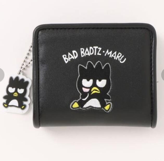 Sanrio Characters Bad Badtz-Maru Wallet with Charm Black