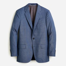 NWT 450 J Crew Ludlow Slim Fit Harbor Blue Suit Jacket in Stretch Worsted Wool
