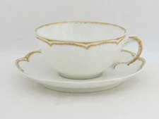 Haviland Tea Cup(s) & Saucer(s) - Star Blank/Gold 22