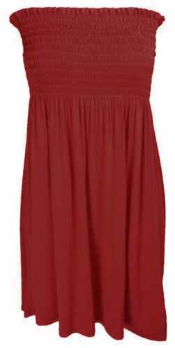 Ladies Sheering Boob Tube Gather Bandeau Ruched Top Summer Mini Dress Size 8-26 - Picture 11 of 28