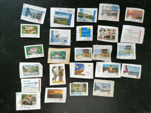 Gestempelte deutsche Privatpost-Briefmarken (ab 1995) mit Post- & Kommunikations-Motiv