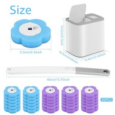 Disposable Toilet Brush Set 48 Refills Wall Mounted Bathroom WC Cleaning Brush