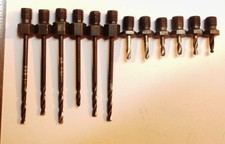 12 - 40 Drill Bits, .0980 Drill Bits 1/4-28 Threaded Drill Bits Aircraft Tools