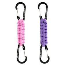 Paracord Keychain Carabiner Clip D Ring Hanger Lanyard Hook 7.3inch Long