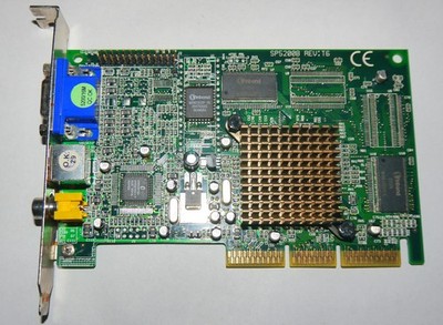 AGP Grafikkarte NVidia SP5200T VANTA 16Mb + TVout  SVideo/Chinch