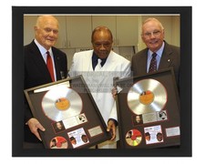 NEIL ARMSTRONG AND FRANK SINATRA JR AT NASA GALA 2008 8X10 FRAMED PHOTO