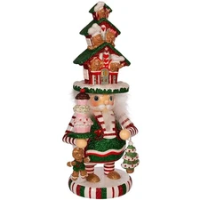 Kurt Adler Hollywood Nutcracker, LED Gingerbread House Hat, 15in
