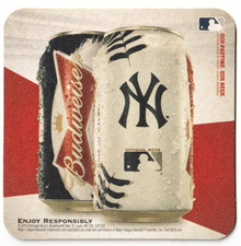 Budweiser NY Yankees  Beer Coaster