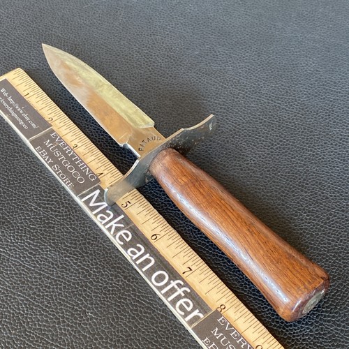 WWI French M1916 Le Vengeur Trench Knife PATAUD */B Mark Wood Handle 3.75” Blade