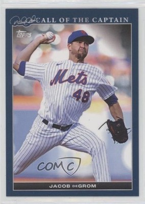 2022 Topps Derek Jeter Call of the Captain Navy Blue 34/175 Jacob deGrom #14 2o7