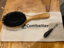 Boar Bristle Hair Brush   Natural Shine, Scalp Massage, Detangles, Eco-Friendly