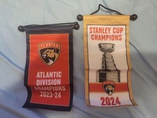 2024 Florida Panthers Stanley Cup Champions  ECF Champs Replica Mini Banner SET