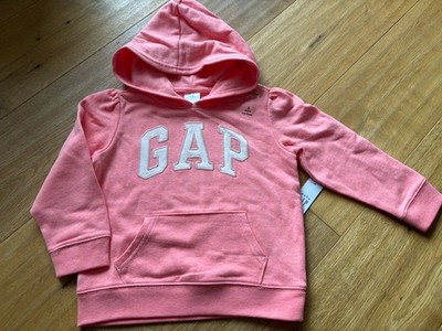 GAP Kapuzenpulli Hoodie Lachs NEU 110 weißes Logo vorne Kuschelig
