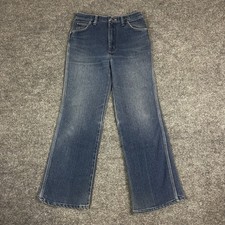 Vintage Wrangler Jean Mens 32 Regular Fit 85632 USA Blue Denim Flare 70s Western