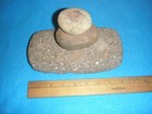 8  1/4 in.    INDIAN ARTIFACT STONE GRINDING TABLE/NUTTING STONE   FROM AZ. — photo 5