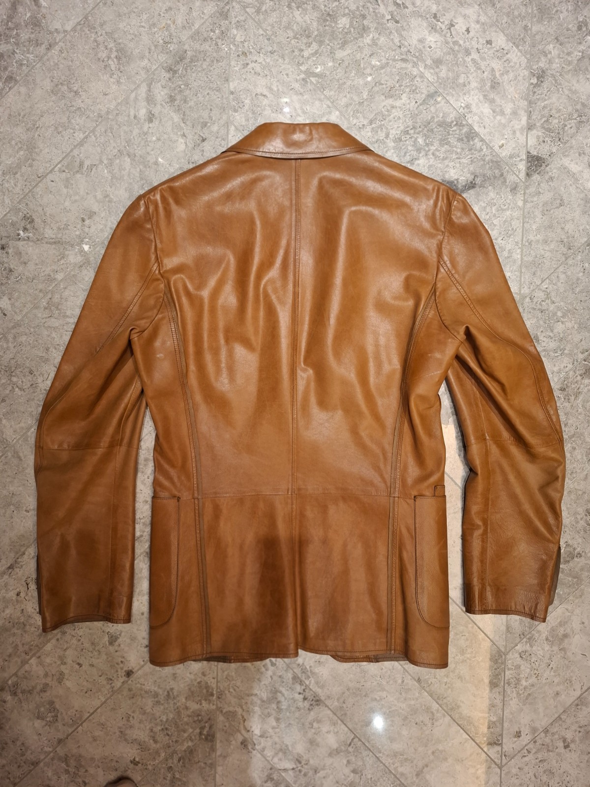 Vintage Berluti Men Leather Jacket  46 IT. Excellent Condition image 5
