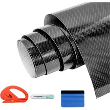 Kohlefaser Folie 150x30cm, Selbstklebend, Vinyl, Autos, Motorrad, PC, DIY