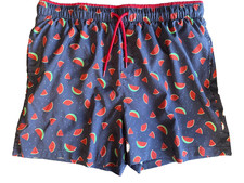 MENS OP OCEAN PACIFIC WaterMelon DRAWSTRING LINED SWIM BOARD SHORTS SIZE L