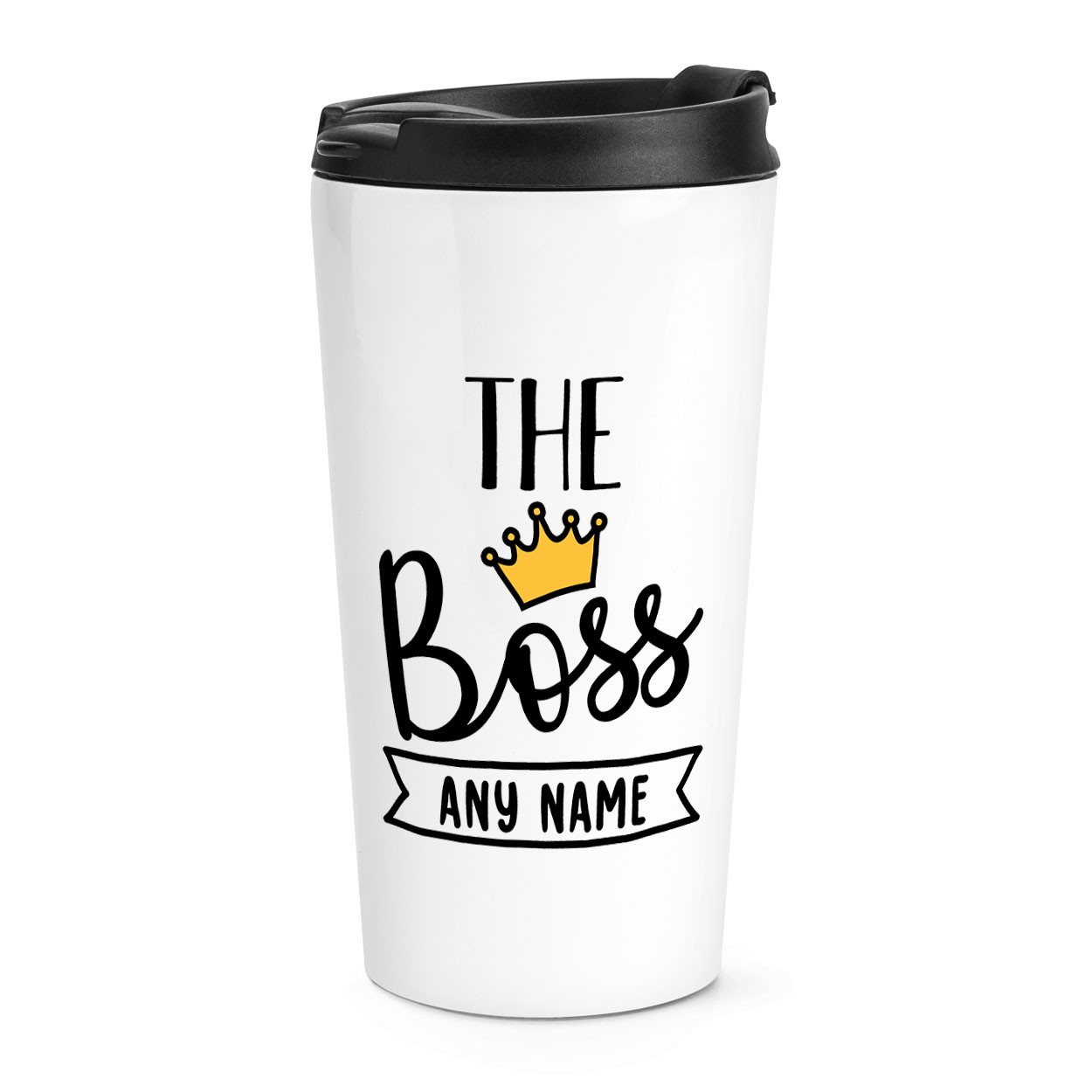 Personalised The Boss Travel Mug Cup Work Director Manager Worlds Best Awesome