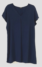 Madewell T Shirt Moment Dress L Oversized Swingy Navy Blue Boho Beach Comfy Vaca