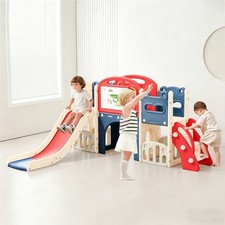 11 IN 1 Toddler Slide Climber Playset Playhouse Playground Indoor Outdoor Toys
