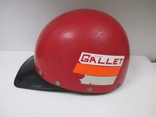 Ancien Casque BOL Moto Mobylette GALLET Rouge Red Rot Vintage Old Helmet biker