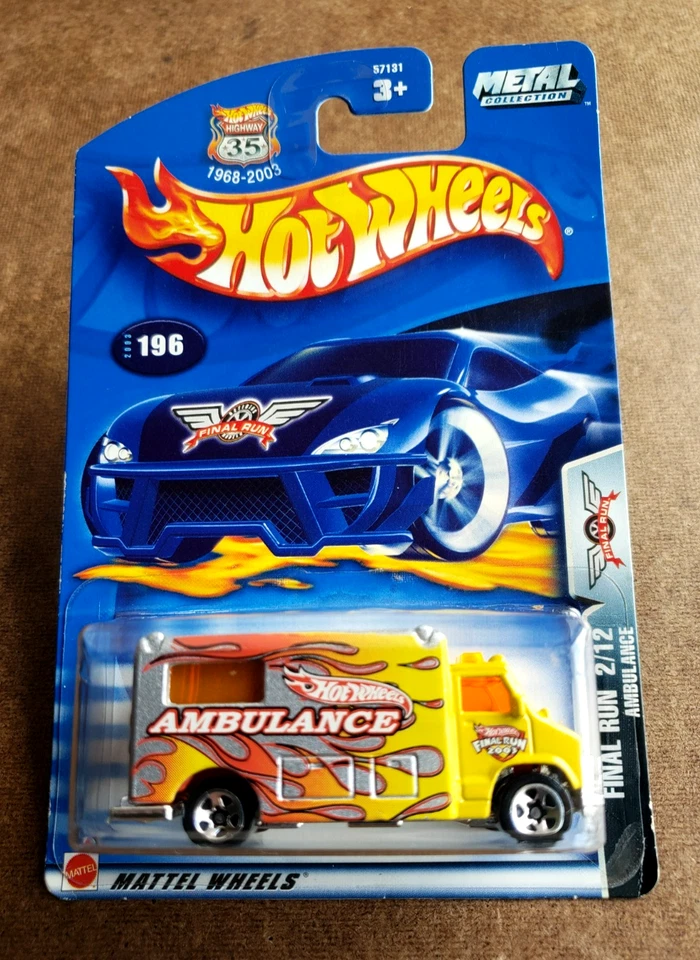 2003 Hot Wheels AMBULANCE Metalflake Silver #196 FINAL RUN SERIES 2/12 1:64 5 SP - Image 2 of 4