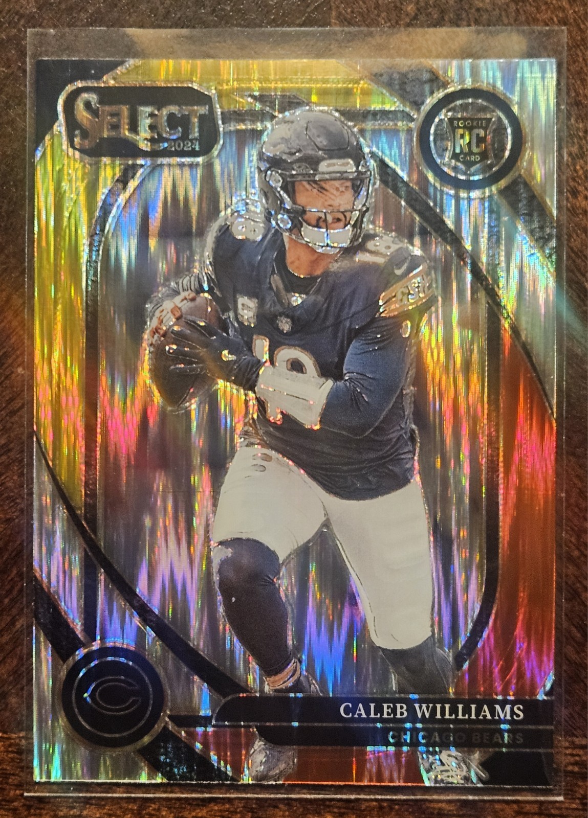 2024 Panini Select -Club Level Caleb Williams (RC )#216 Black & Gold Shock Prizm