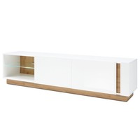 Fernsehtisch Lowboard Hochglanz Weiß Tv Schrank Media 188 Cm Fernsehschrank