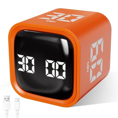 Multi-Function Cube Timer, 5/10/30/60 Min & Custom Count Down, Included Pause...