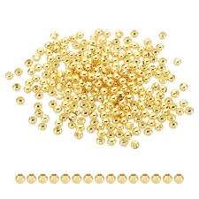 3mm 18K Gold Filled Spacer Beads for Jewelry Making, 260 Pack, Golden