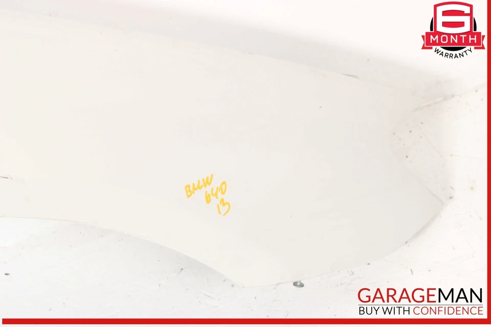 12-18 BMW 640i 650i Front Right Passenger Side Fender Panel White OEM - Image 2 of 4