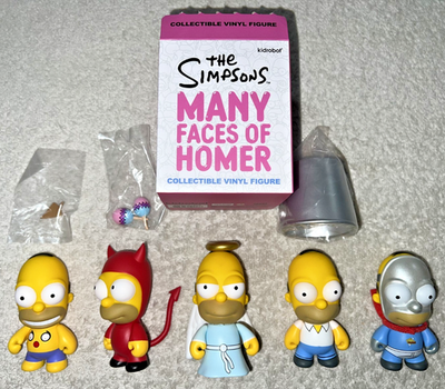 レア シンプソンズ the simpsons kidrobot まとめ売り KIDROBOT THE SIMPSONS MANY FACES OF HOMER VINYL FIGURES SET OF 5
