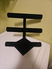 3 Tier Bracelet Chain T-Bar Display Black Velvet Display Stand Jewelry Holder