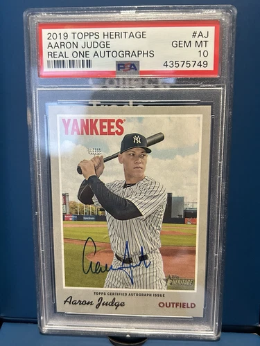 2019 Topps Heritage Aaron Judge ROA-AJ Real One Autograph AUTO PSA 10 GEM MINT
