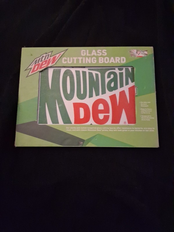 Mountain Dew Glass Cutting Board 12 X 16  New