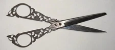 ANTIQUE ITALIAN BARTOLOMEO TERZANO PIERCED STEEL SCISSORS