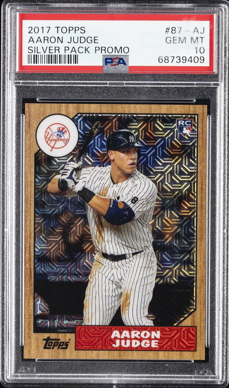 2017 TOPPS SILVER PACK PROMO #87-AJ AARON JUDGE PSA 10