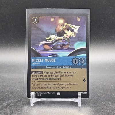 *FOIL* Lorcana Whispers in the Well: Mickey Mouse - Detective 160/204 COLD FOIL