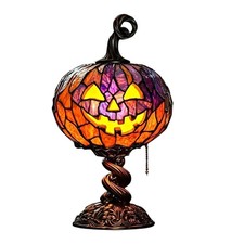 Halloween Pumpkin Table Lamp   Ghost  Bat Resin Decor