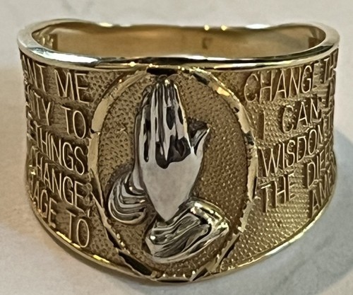Michael Anthony Serenity Prayer Ring 10k 3g Size 5 with Box Authentic Designer - Picture 2 of 16