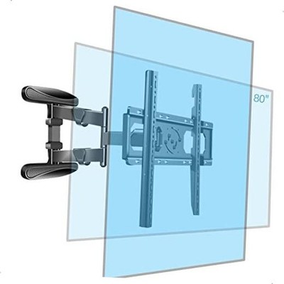Vertical TV Wall Mount, 40-80'' 90° Portrait Landscape Rotation Corner Bracket,