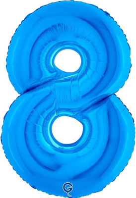 Grabo XXL Riesen Zahlen Folienballon 102 cm (40'') Blau   Perfekte Deko für Gebur