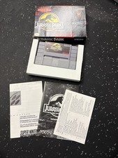 Jurassic Park CIB Complete SNES Box Manual Reg Card Great Shape