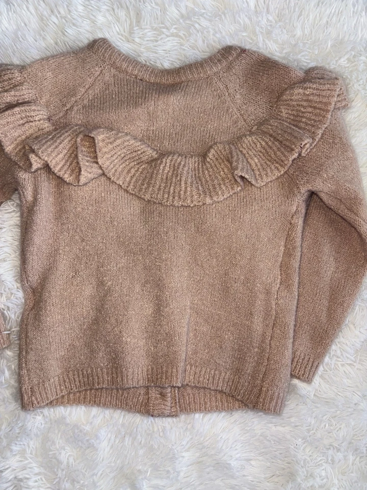 Laura Ashley niñas talla 18 mos. Cárdigan suéter marrón claro. Bonito. Nt. desc* Foto 3 de 4
