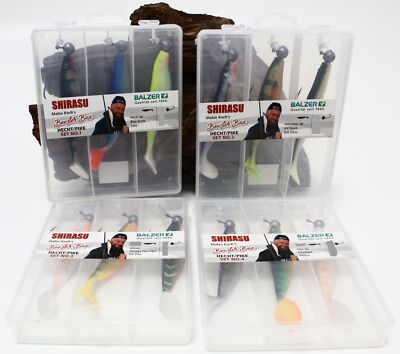 Balzer Shirasu Matze Koch Booster Box Hecht Zander 13cm 4 Sets Albino Pike Shad