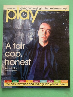 PLAY mag 1-September-2001 JOHN HANNAH Julia Sawalha Kate Rusby Brendan Fraser TV