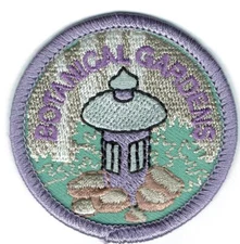 Girl Boy Cub BOTANICAL GARDEN purple Patches Crest Badge SCOUTS GUIDE Visit Tour